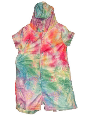 Girls iscream Tie-Dye Smiley Face Romper cover up Size 14